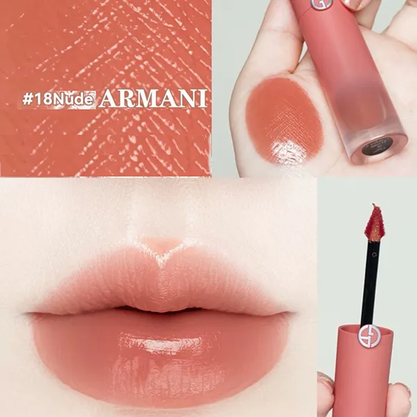 Son Kem Giorgio Armani Lip Maestro Satin Nude Mania Limited Edition 18 Nude Màu Cam Nude