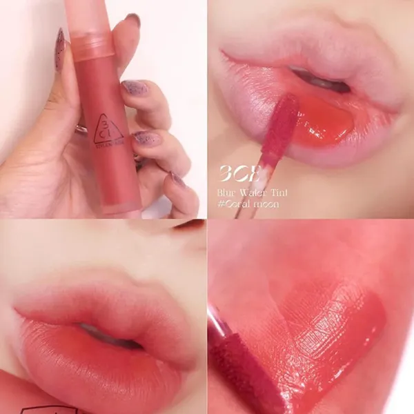 Son Kem Lì 3CE Blur Water Tint Màu Coral Moon Hồng Cam San Hô