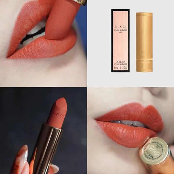 Son Lì Gucci Rouge À Lèvres Mat 312 Màu Cam Cháy