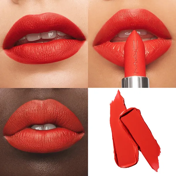 Son Lì MAC Ximal Silky Matte Lipstick Màu 607 Lady Danger Đỏ Cam 3.5g