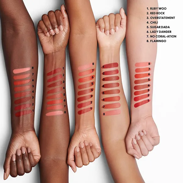 Son Lì MAC Ximal Silky Matte Lipstick Màu 607 Lady Danger Đỏ Cam 3.5g