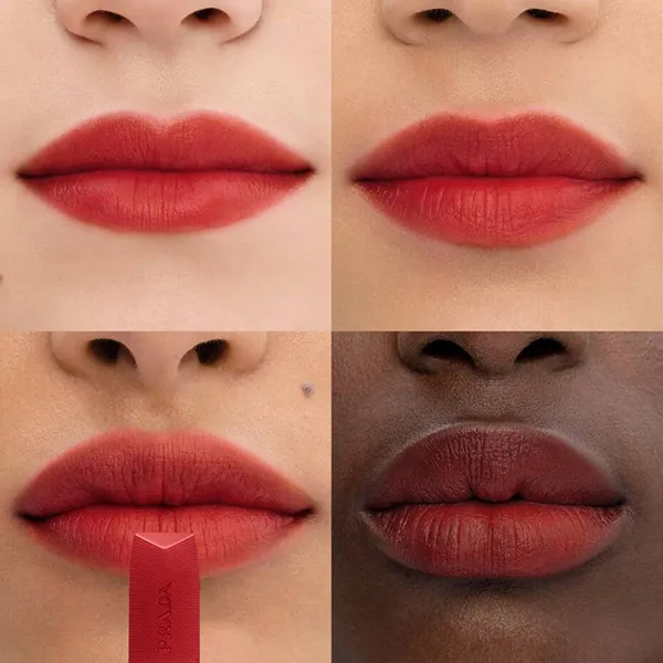 Son Lì Prada Monochrome Soft Matte Màu R129 Lacca Đỏ Thuần