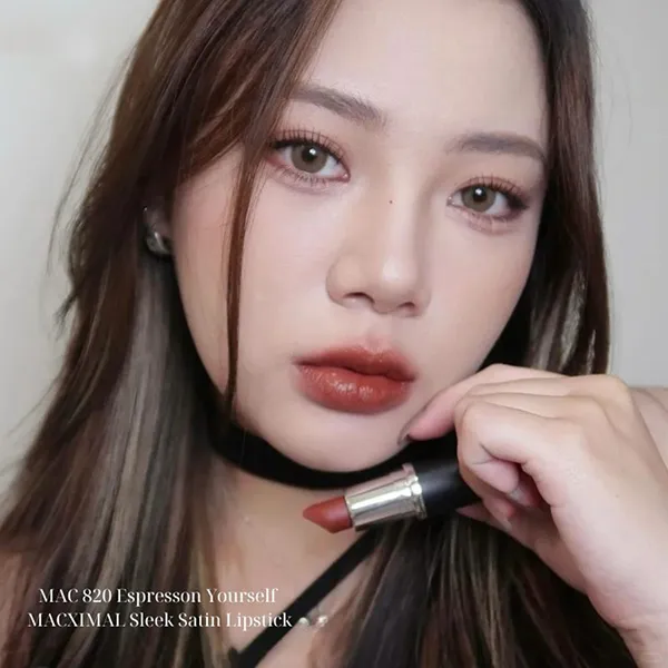 Son MAC Ximal Sleek Satin Lipstick 820 Retro Màu Cam Đất