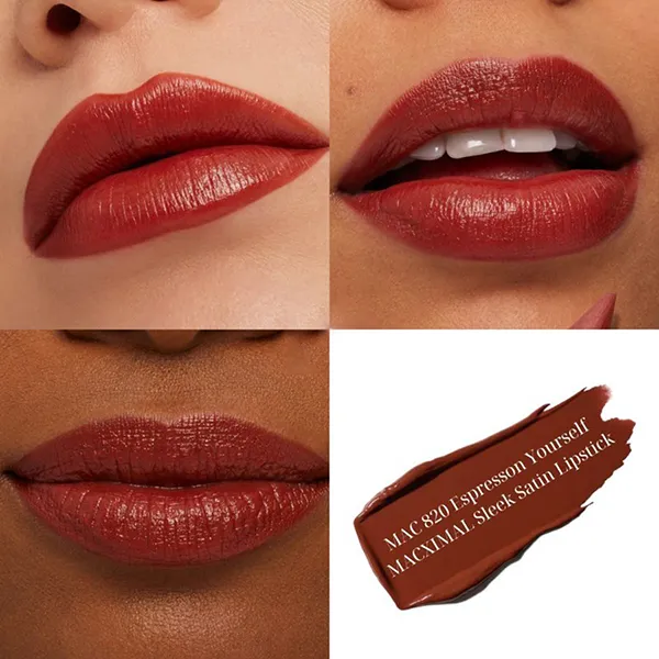 Son MAC Ximal Sleek Satin Lipstick 820 Retro Màu Cam Đất