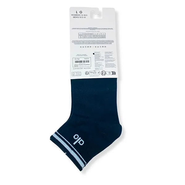 Tất Alo Yoga Unisex Unisex Half-Crew Throwback Sock Black Màu Đen Freesize