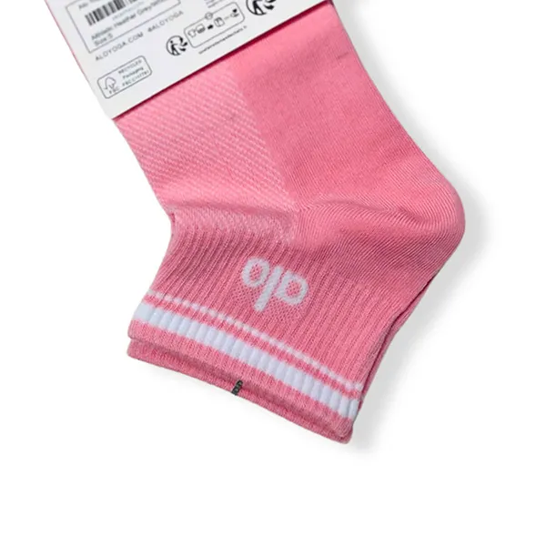 Tất Alo Yoga Unisex Half-Crew Throwback Sock Freesize Pink Màu Hồng