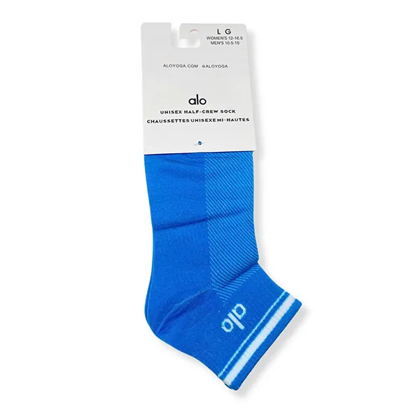 Tất Unisex Alo Yoga Half-Crew Throwback Sock Blue Màu Xanh Đậm Freesize
