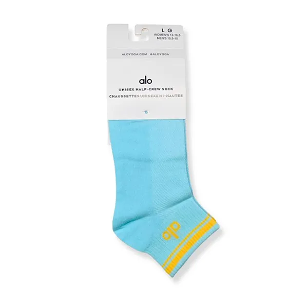 Tất Unisex Alo Yoga Half-Crew Throwback Sock Blue/Yellow Màu Xanh Dương Freesize