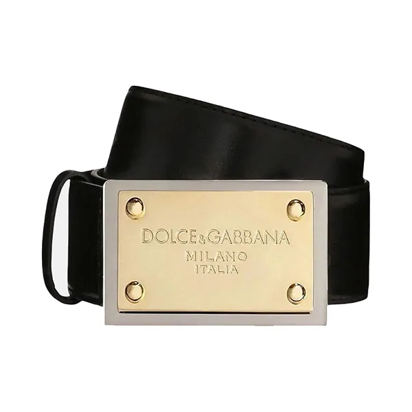 Thắt Lưng Nam Dolce & Gabbana D&G Black In Leather BE1547 AD986 Màu Đen Size 85