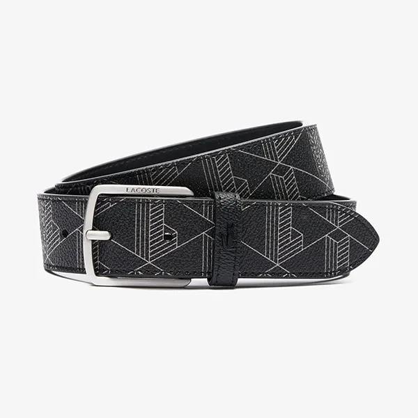 Thắt Lưng Nam Lacoste Monogram Belt RC4098 H45 T100/39 Màu Đen Size 100