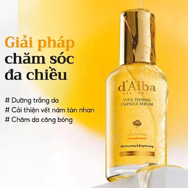 Tinh Chất Cấp Ẩm Dưỡng Sáng Da D'alba Vita Toning Capsule Serum 50ml