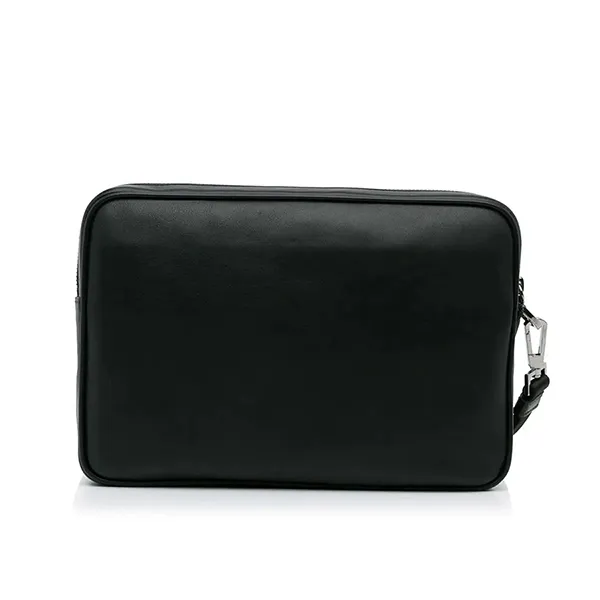 Túi Cầm Tay Nam Versace La Medusa Clutch Bag Màu Đen