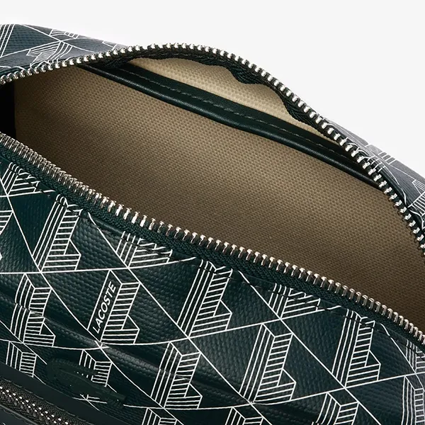 Túi Đeo Chéo Lacoste Zely Coated Canvas Vanity Bag NF4343Z 53N M44 Màu Xanh Lá