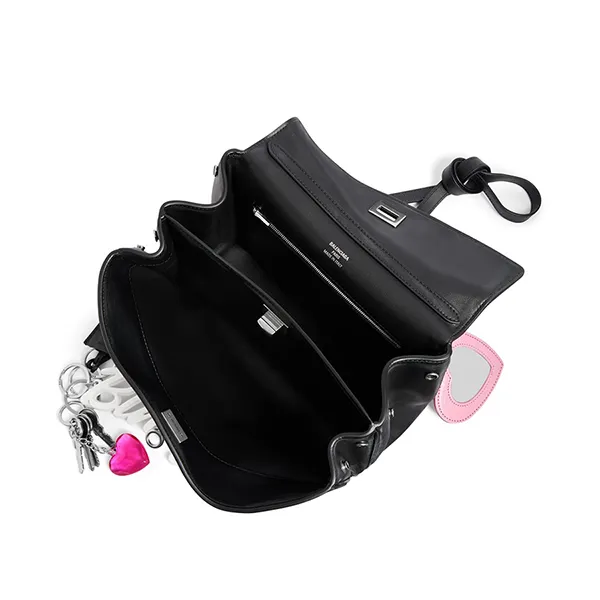 Túi Đeo Chéo Nữ Balenciaga Rodeo Handbag Small With One Charm in Black Màu Đen