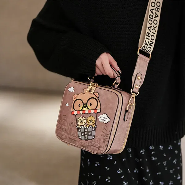 Túi Đeo Chéo Nữ Beibaobao Crossbody Bag S8531 Màu Nâu