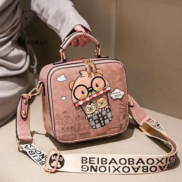 Túi Đeo Chéo Nữ Beibaobao Crossbody Bag S8531 Màu Nâu
