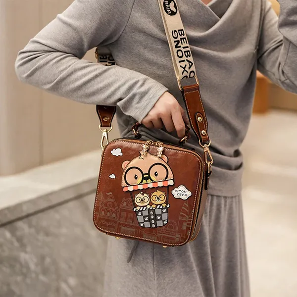 Túi Đeo Chéo Nữ Beibaobao Crossbody Bag S8531 Màu Nâu