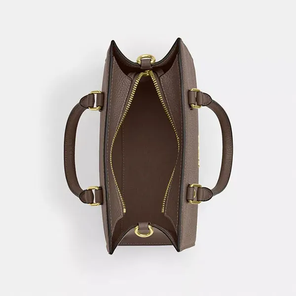 Túi Đeo Chéo Nữ Coach Maggie Small Tote Bag CY668 Gold/Dark Stone Màu Nâu