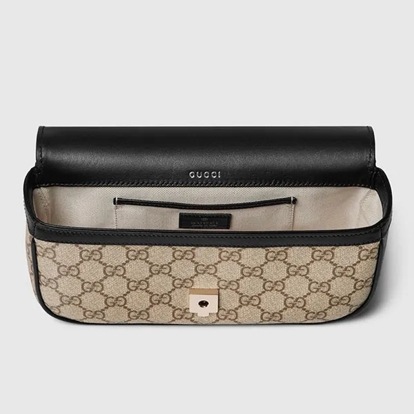 Túi Đeo Chéo Nữ Gucci Horsebit 1955 Small Top Handle Bag 815206-FAD6L-9741 Màu Be/Đen