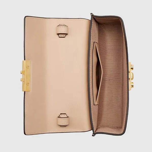 Túi Đeo Chéo Nữ Gucci Padlock Mini Bag With Horsebit Print 774342FACYR8548 Màu Be Nâu
