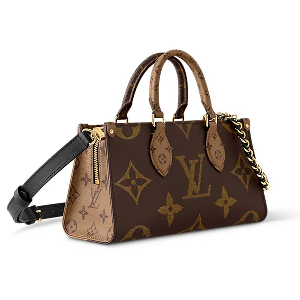 Túi Đeo Chéo Nữ Louis Vuitton LV M14236 OnTheGo East West Chain Màu Nâu