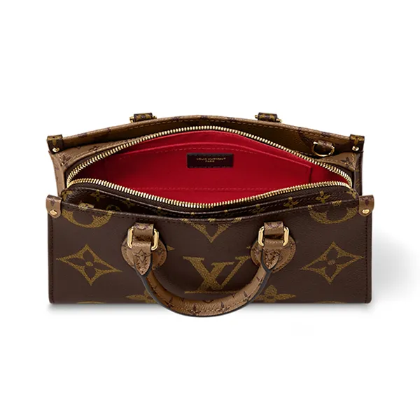 Túi Đeo Chéo Nữ Louis Vuitton LV M14236 OnTheGo East West Chain Màu Nâu