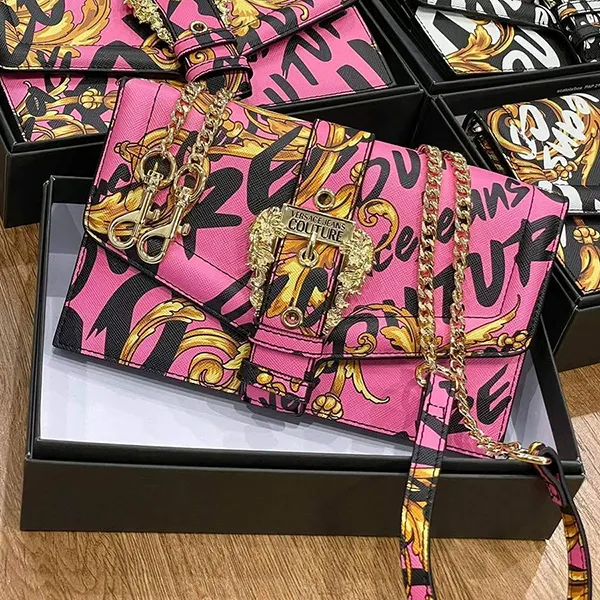 Túi Đeo Chéo Nữ Versace Jeans Couture Cross-Body Bag Màu Hồng
