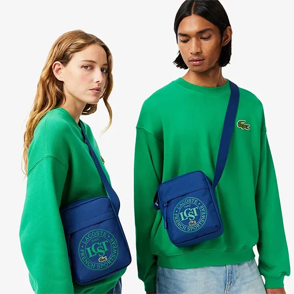 Túi Đeo Chéo Unisex Lacoste Neocroc NU4789NZ N75 Màu Xanh Blue