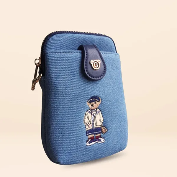 Túi Đựng Điện Thoại Nữ Guoo Bear GO-2028-10130 Màu Xanh Jean