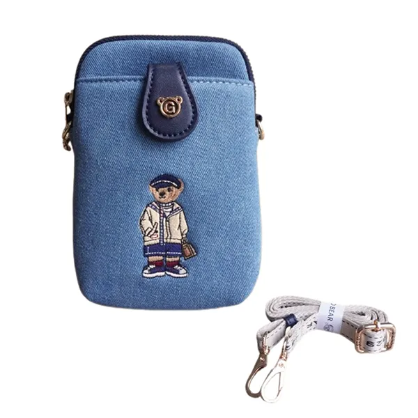 Túi Đựng Điện Thoại Nữ Guoo Bear GO-2028-10130 Màu Xanh Jean