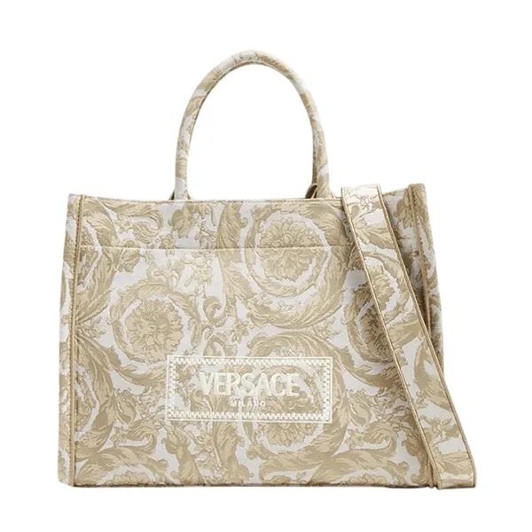 Túi Tote Nữ Versace Barocco Athena Tote Bag Màu Be Nhạt