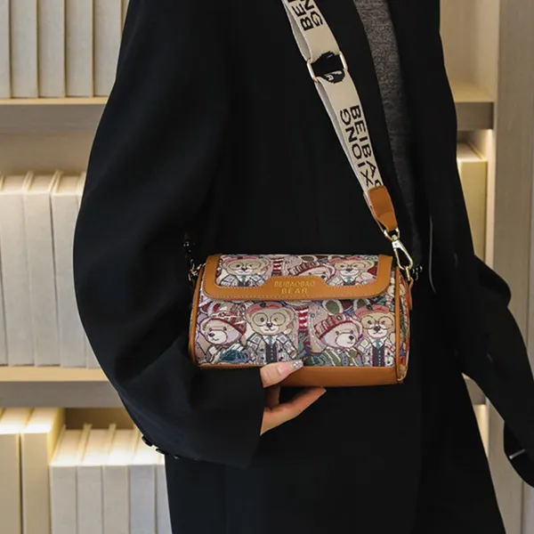 Túi Đeo Chéo Nữ Beibaobao Embroidered Pooh Bear Pillow Crossbody Small Bag 6974406815534 Phối Màu