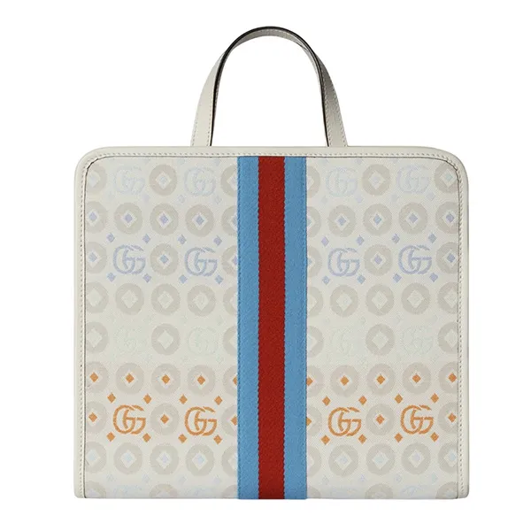 Túi Xách Tay Nữ Gucci Canvas Tote Bag 605614-FADEM-8444 Màu Trắng