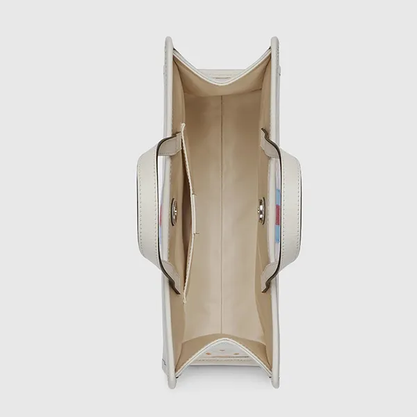 Túi Xách Tay Nữ Gucci Canvas Tote Bag 605614-FADEM-8444 Màu Trắng