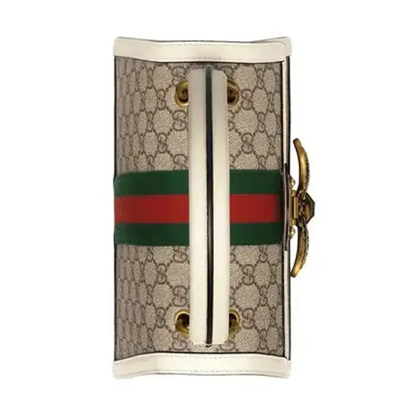 Túi Xách Tay Nữ Gucci Queen Margaret Leather Handbag Màu Trắng