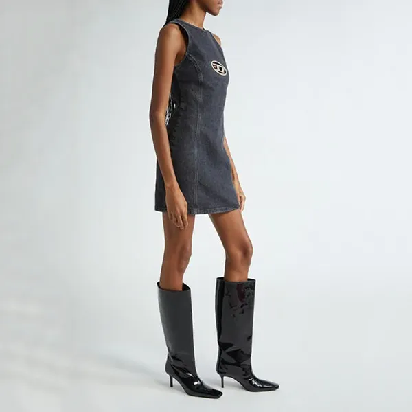 Váy Nữ Diesel De-Ferriz Sleeveless Denim Sheath Dress Màu Xanh Size XS