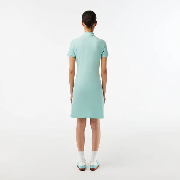Váy Polo Nữ Lacoste Slim Fit Stretch Petit Pique Polo Dress EF5473-51-LGF Màu Xanh Mint Size 34