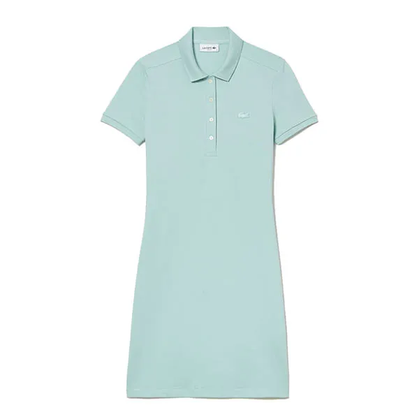 Váy Polo Nữ Lacoste Slim Fit Stretch Petit Pique Polo Dress EF5473-51-LGF Màu Xanh Mint Size 34
