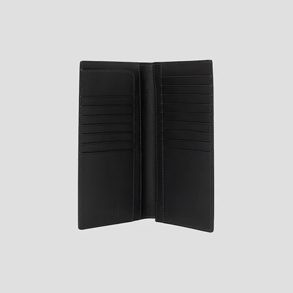 Ví Burberry Check TB Long Folding Card Case Charcoal - 80646031 Màu Đen