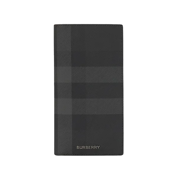Ví Burberry Check TB Long Folding Card Case Charcoal - 80646031 Màu Đen