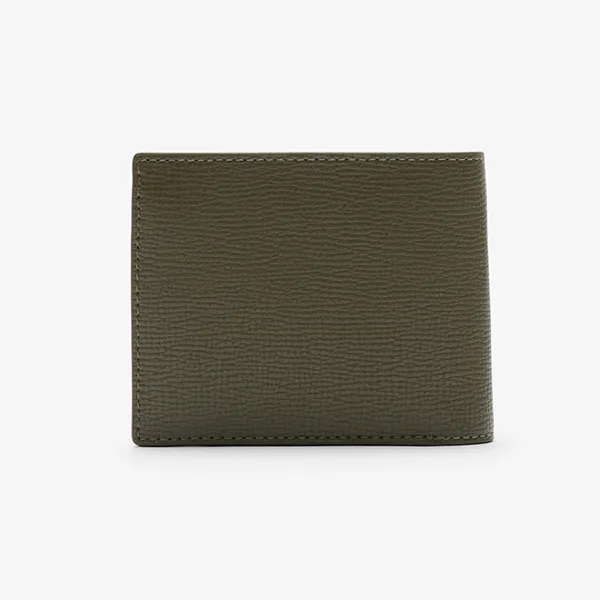 Ví Nam Lacoste Medium Ossian Leather Billfold NH5053OI N62 Màu Xanh Rêu