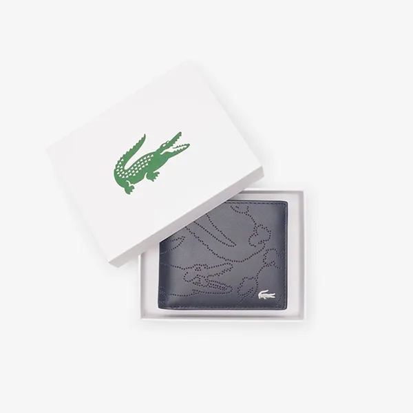 Ví Nam Lacoste Men's Wallet Fg Medium NH5086FW R68 Màu Xanh Đen