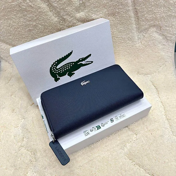 Ví Nữ Lacoste NF4776OV 141 Ladies Large Zip Wallet Màu Xanh Navy