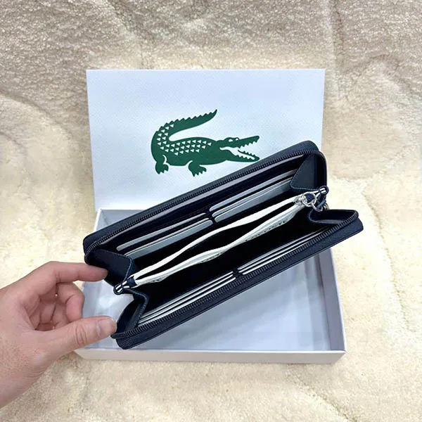 Ví Nữ Lacoste NF4776OV 141 Ladies Large Zip Wallet Màu Xanh Navy