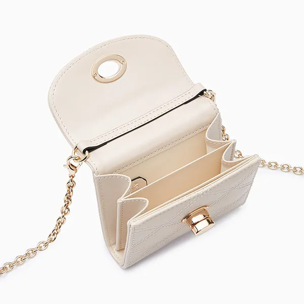 Ví Nữ Lyn Barley Short Wallet On Chain - Light Beige L26CWWA020 Màu Be Nhạt