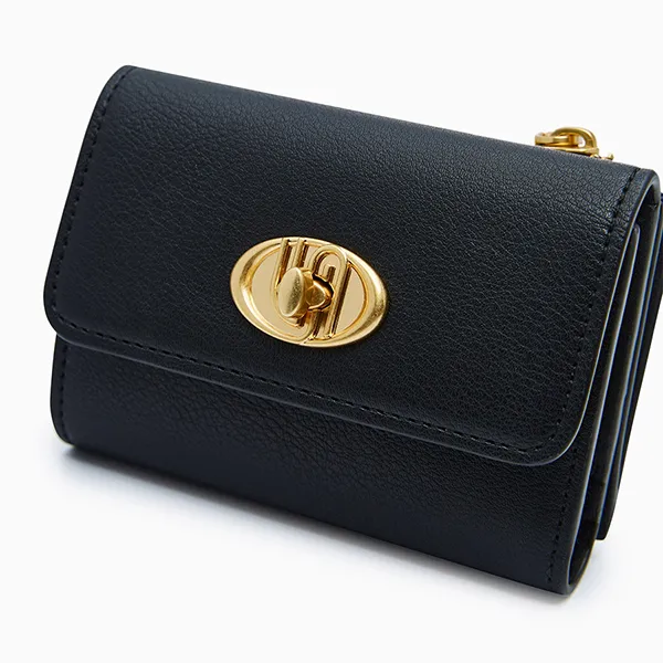 Ví Nữ Lyn Blondie Infinite Tri-F Short Wallet - Black L26CWWA014 Màu Đen