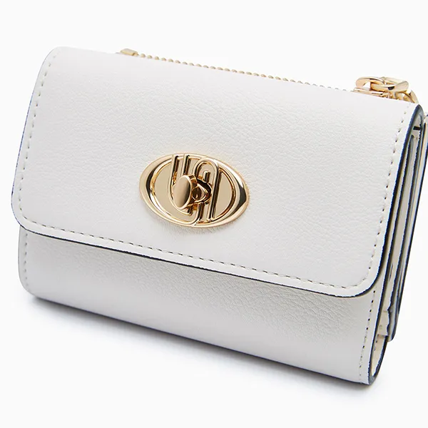Ví Nữ Lyn Blondie Infinite Tri-F Short Wallet - Ivory L26CWWA014 Màu Trắng Kem