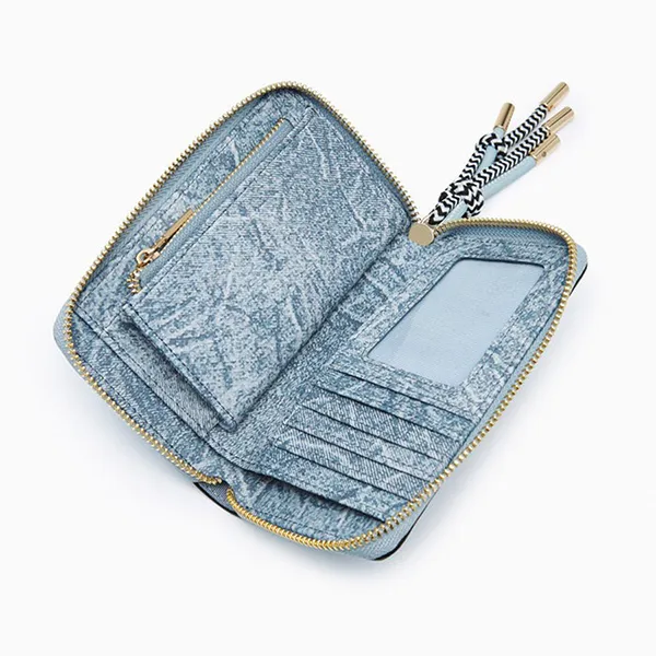 Ví Nữ Lyn Lola Zip Semi Wallet L26CWWA036 Màu Xanh Blue