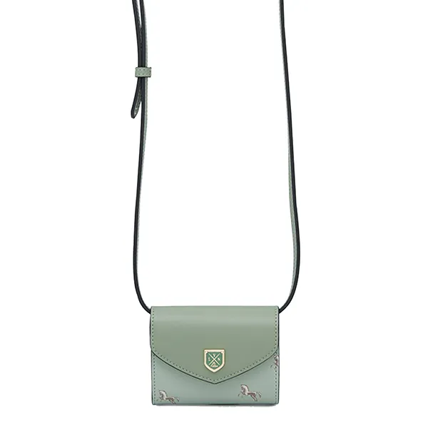 Ví Nữ Lyn Re-Edit Mustang Short Wallet On Chain - Printed Green L26CWWA022 Màu Xanh Green