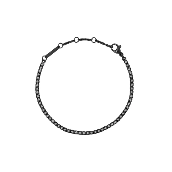 Vòng Đeo Tay Daniel Wellington Black Crystal Tennis Bracelet Màu Đen